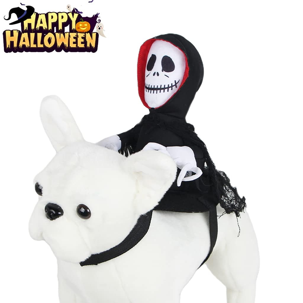 Grim Reaper Riding Costume for Dogs – Halloween Cosplay