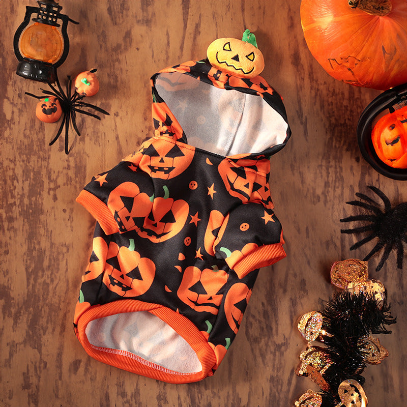 Halloween Pumpkin Dress or Sweater for Dogs – Velvet