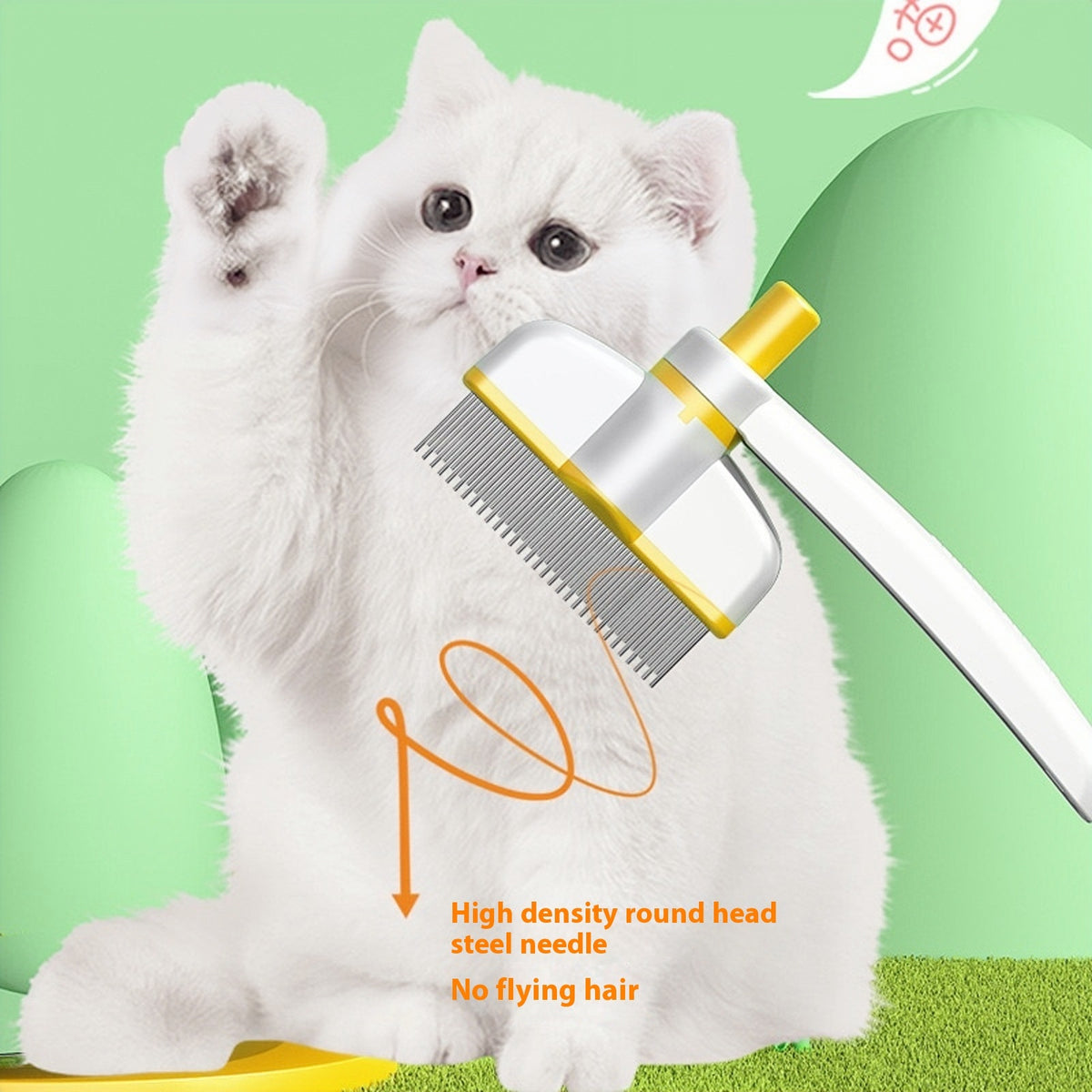 Self-Cleaning Pet Comb for Shedding & Tangles