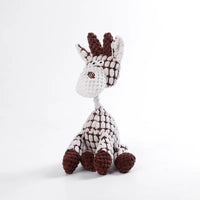 Durable Pet Dog Plush Toy for Small Breeds - Animal Shape Squeaky Chew Cleaning Toy