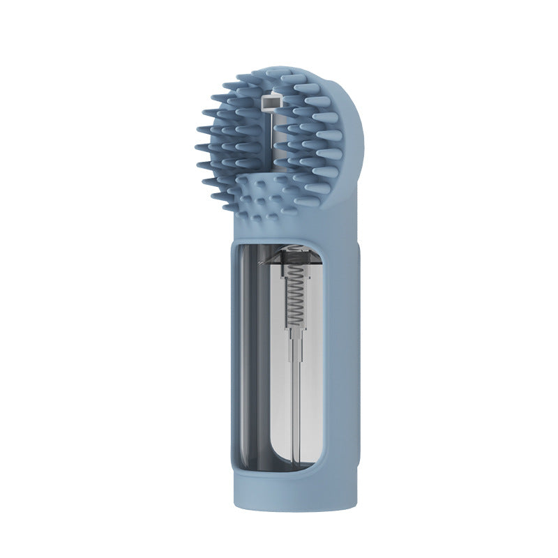 2-in-1 Pet Bath Brush with Soap Dispenser